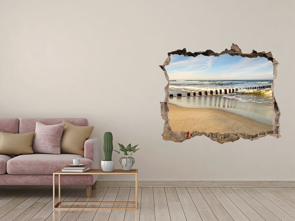 Nálepka fototapeta 3D More a pláž v letnom slnku