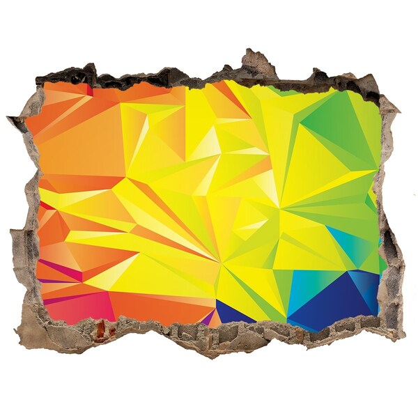 Díra 3D fototapeta na stěnu Farebný výbuch v betónovej diere