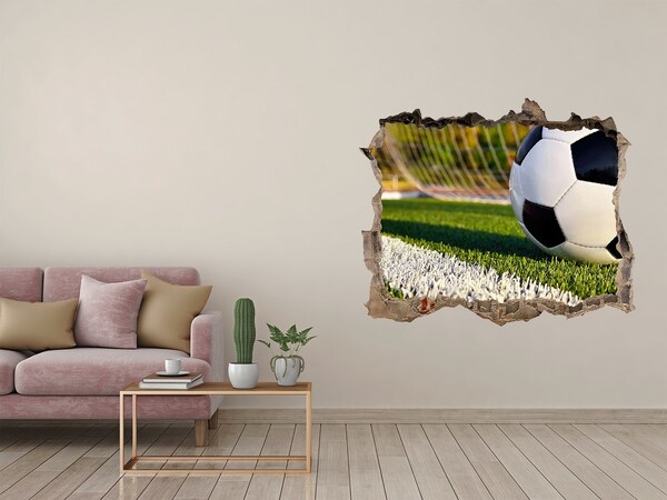 Fototapeta díra na zeď 3D Futbal v akcii
