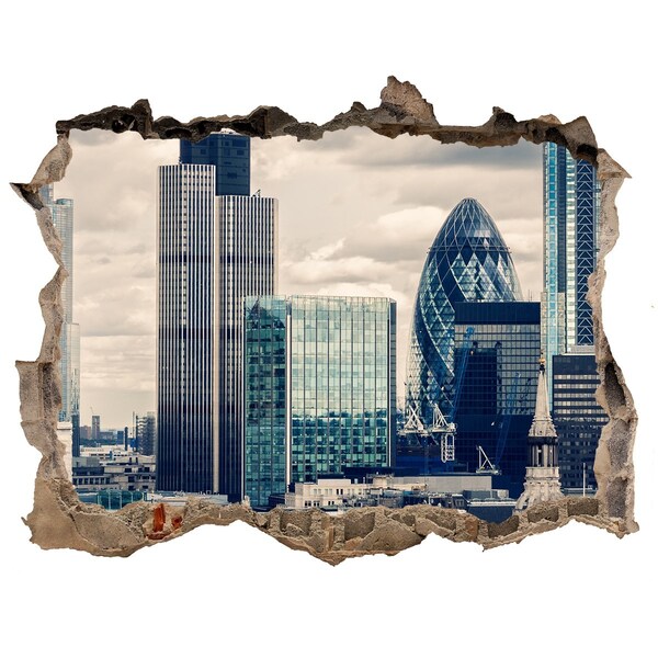 Fototapeta díra na zeď 3D Pohľad na moderné mesto