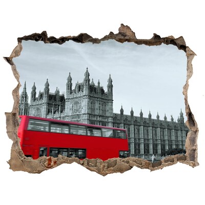 Fototapeta díra na zeď 3D London bus