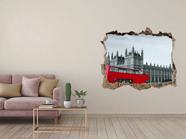 Fototapeta díra na zeď 3D London bus