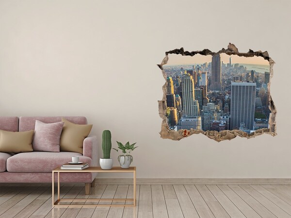 Fototapeta díra na zeď 3D Manhattan new york city