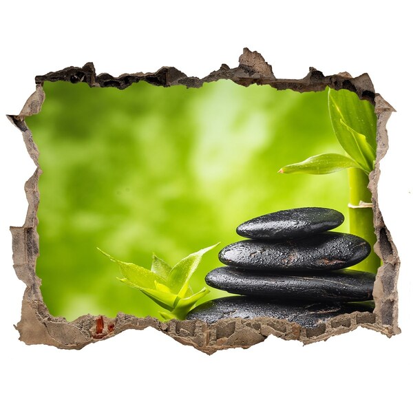 Samolepící díra nálepka Oáza pokoja s kameňmi