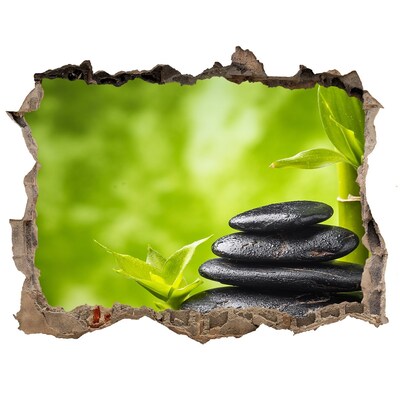 Samolepící díra nálepka Oáza pokoja s kameňmi