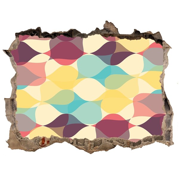 Fotoobraz díra na stěnu Farebné vlny na stene