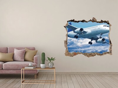 Foto fotografie díra na zeď Lietadlo v oblakoch