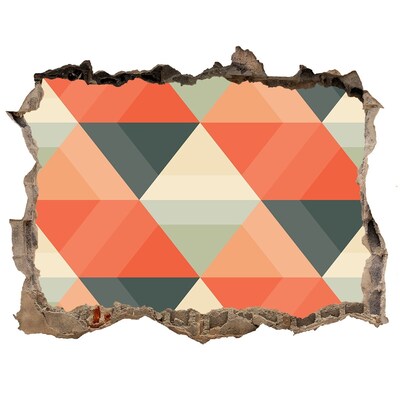 Fotoobraz díra na stěnu Geometrické vzory v diere