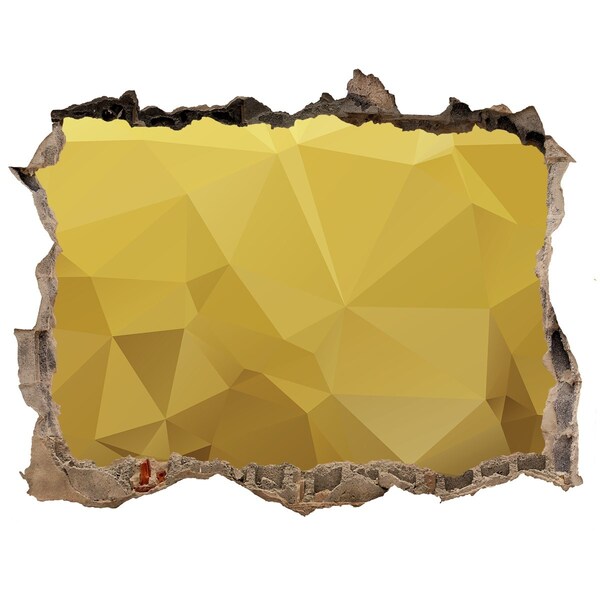 Díra 3D fototapeta nálepka Zlatá trhlina v stene