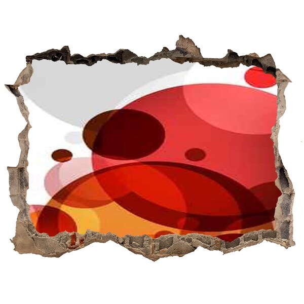 Díra 3D fototapeta nálepka Farebné bubliny v diere v stene