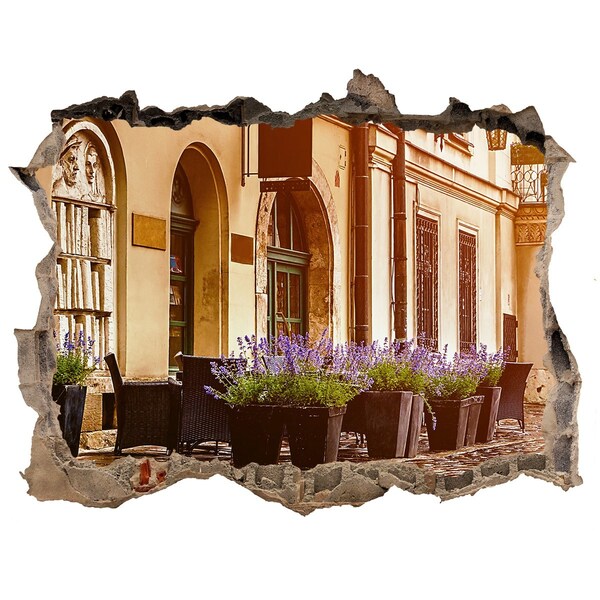 Fototapeta díra na zeď 3D Očarujúci kútik s levanduľou