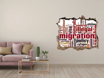 Fototapeta díra na zeď Imigrácia