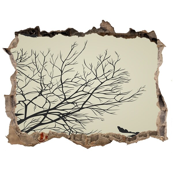 Díra 3D fototapeta na stěnu Mŕtvy les za zničeným múrom