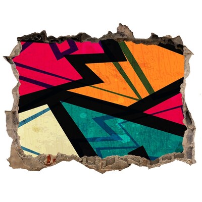 Fotoobraz díra na stěnu Farebná nástenná maľba v diere v stene