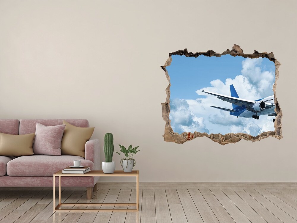 Foto fotografie díra na zeď Lietadlo na oblohe