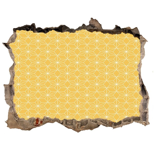 Díra 3D fototapeta na stěnu nálepka Zlatá geometria na betónovom pozadí