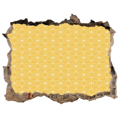 Díra 3D fototapeta na stěnu nálepka Zlatá geometria na betónovom pozadí