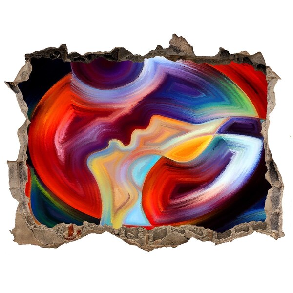 Díra 3D fototapeta na stěnu Farebný tanec emócií