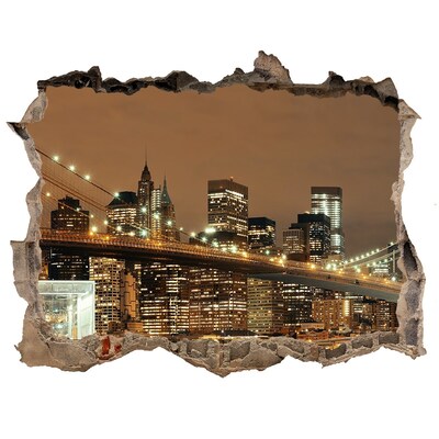 Fototapeta díra na zeď 3D Manhattan new york city