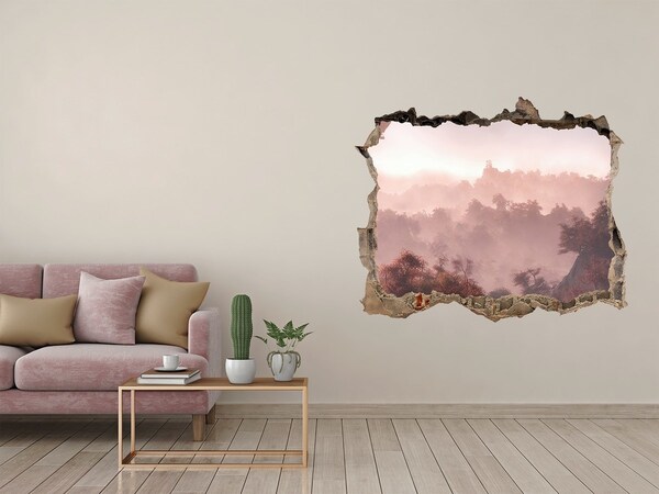 Nálepka fototapeta 3D výhled Balón cez les