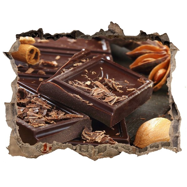 Nálepka 3D díra beton Čokoládová lahôdka