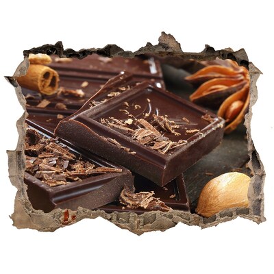 Nálepka 3D díra beton Čokoládová lahôdka