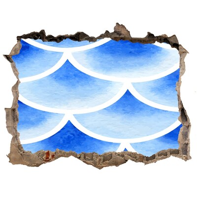 Fotoobraz díra na stěnu nálepka Vodné vlny v diere v stene