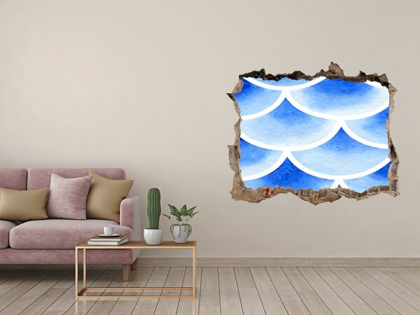 Fotoobraz díra na stěnu nálepka Vodné vlny v diere v stene