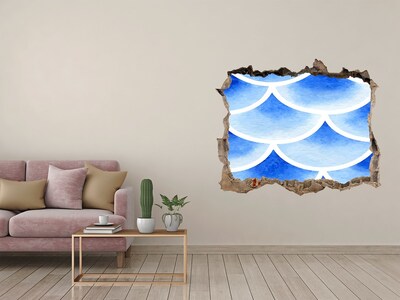 Fotoobraz díra na stěnu nálepka Vodné vlny v diere v stene