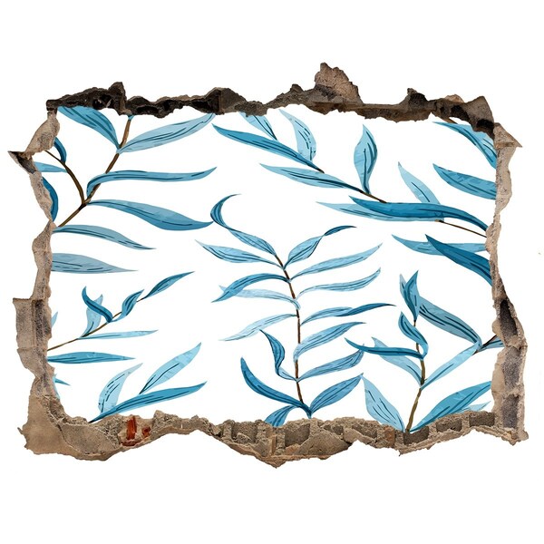 Nálepka 3D díra na zeď samolepící Zelená oáza v betóne