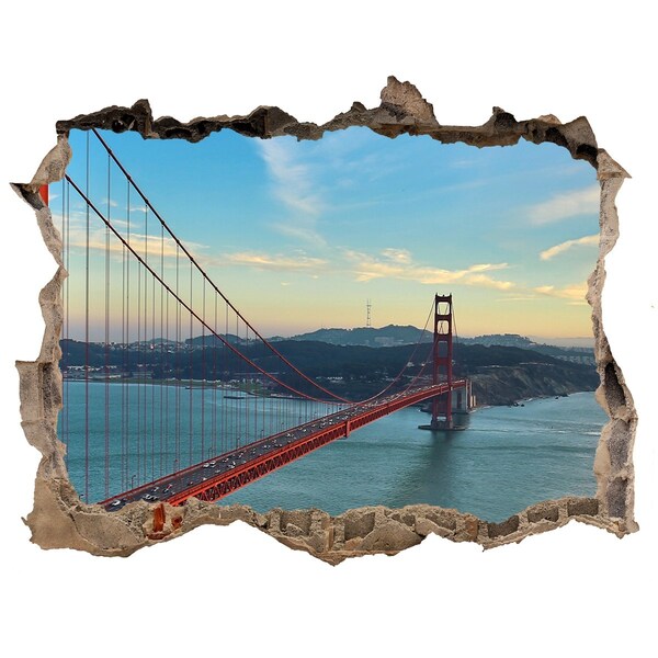 Fototapeta díra na zeď 3D Bridge v san franciscu