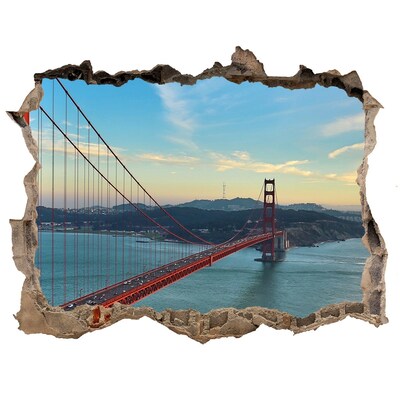 Fototapeta díra na zeď 3D Bridge v san franciscu