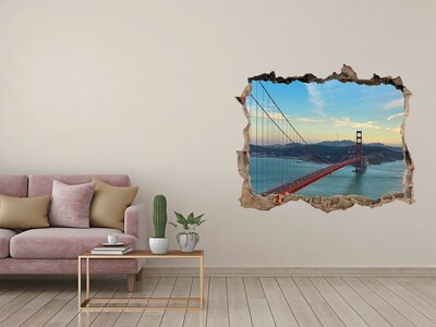 Fototapeta díra na zeď 3D Bridge v san franciscu