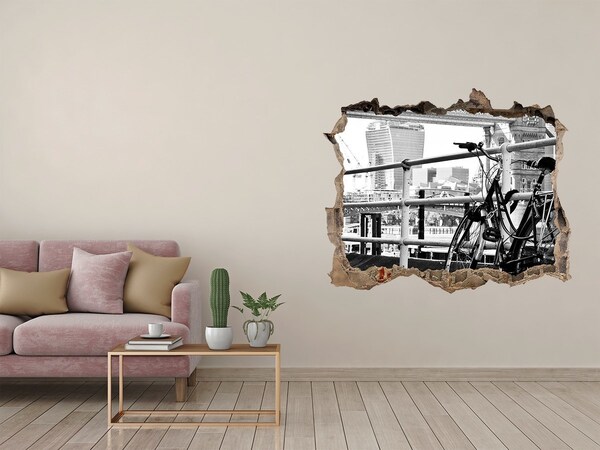 Fototapeta díra na zeď 3D Bicykel na mestskom nábreží