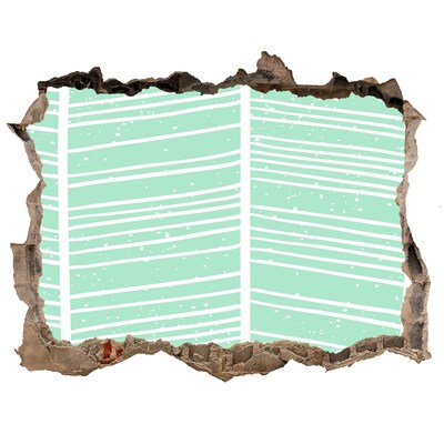 Fotoobraz díra na stěnu nálepka Zelená stena v škandinávskom štýle