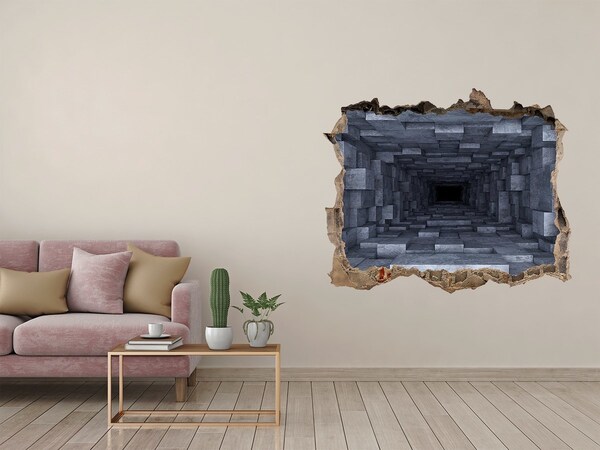 Díra 3D fototapeta nálepka Hlboký tunel v betóne