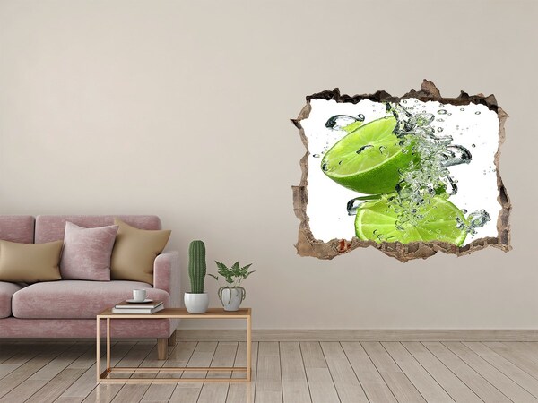 Nálepka díra na zeď beton Osviežujúci citrónový kokteil