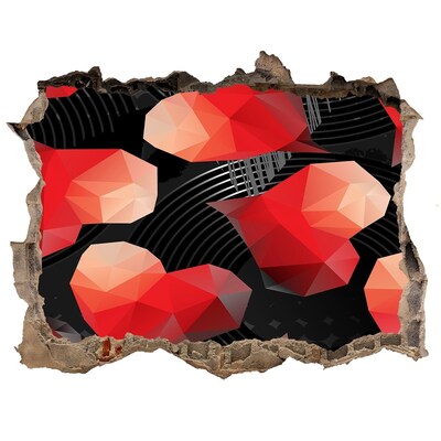 Fotoobraz díra na stěnu Geometria v šrotu