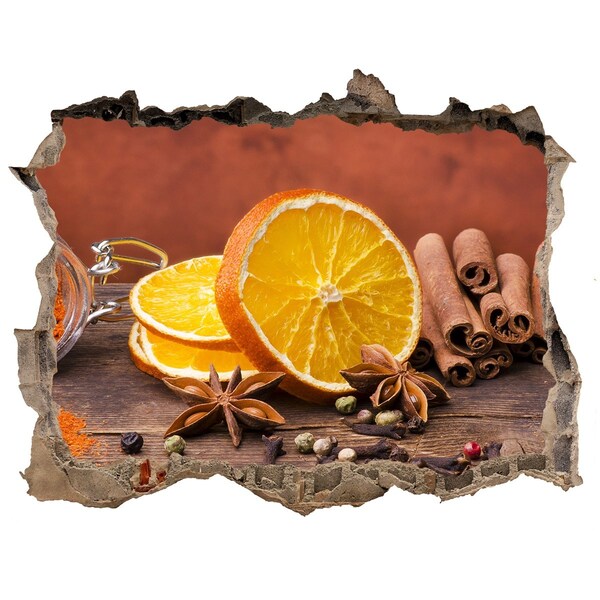 Nálepka 3D díra na zeď Kuchynské vône