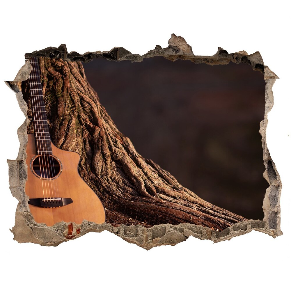 Fotoobraz díra na stěnu Akustická gitara