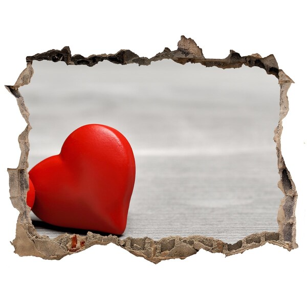 Fototapeta díra na zeď Srdce v diere v stene