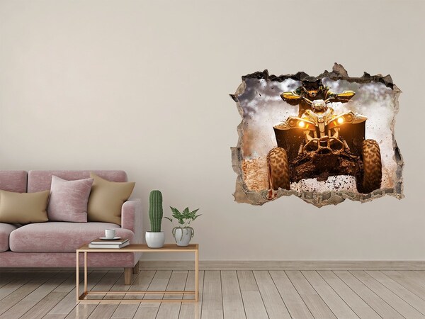 Foto fotografie díra na zeď Rally štvorkolka v akcii