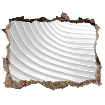 Díra 3D fototapeta na stěnu Rozbitá stena s výhľadom na vlnité čiary