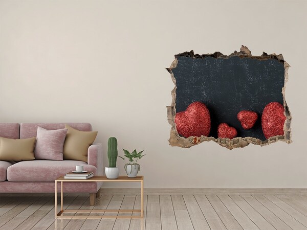 Fototapeta díra na zeď Srdce v troskách