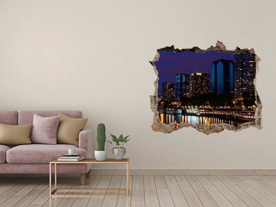 Fototapeta díra na zeď 3D Nočná panoráma mesta