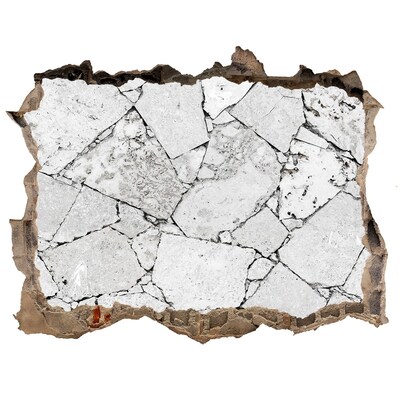 Fotoobraz díra na stěnu Poškodená stena s prasklinami