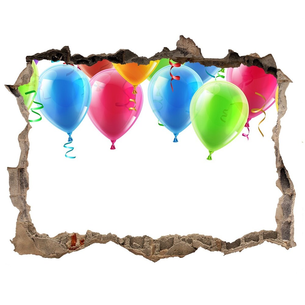 Fototapeta díra na zeď Farebné balóniky
