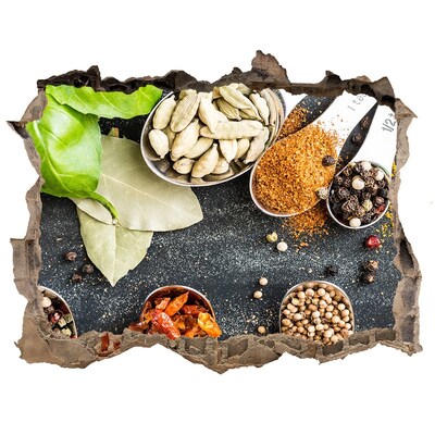 Samolepící nálepka Kuchynské korenie v diere v stene