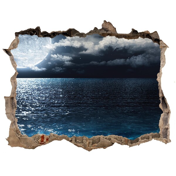 Foto fotografie díra na zeď Nočný pohľad na more