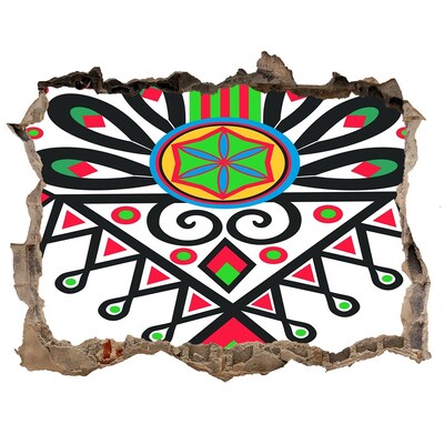 Díra 3D fototapeta na stěnu Farebný ľudový vzor